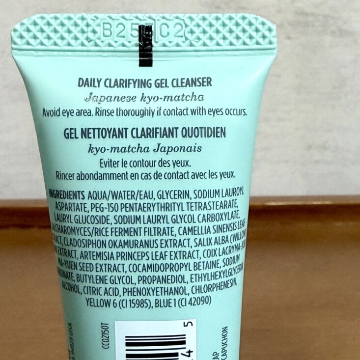 Back of Tatcha Cleanser for Ipsy Glam Bag March 2026