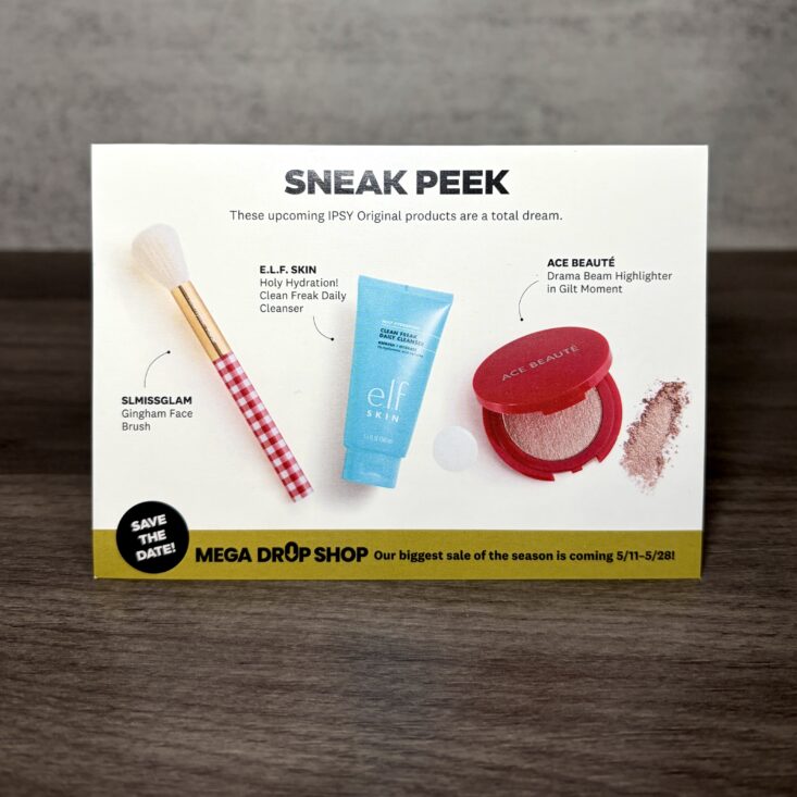 Back of Card for Ipsy Original April 2026