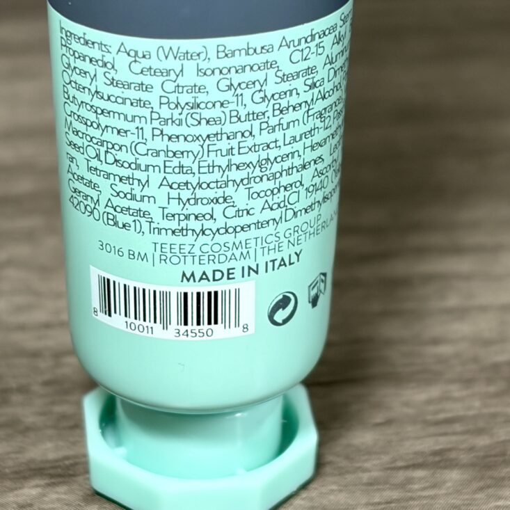 Back of Teeez Face Primer for Ipsy Original April 2026