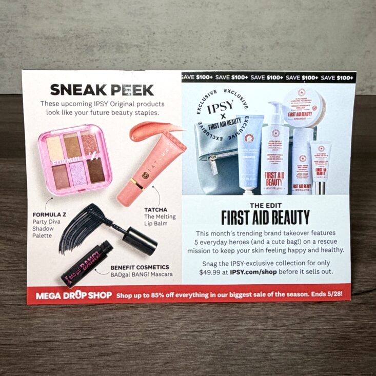 Back of Card for Ipsy Original May 2026
