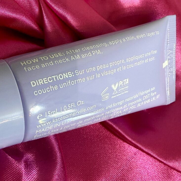 Back of Kate Somerville Moisturizing Cream for IPSY Original June 2026