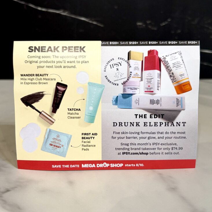 Back of Card for IPSY Original July 2026