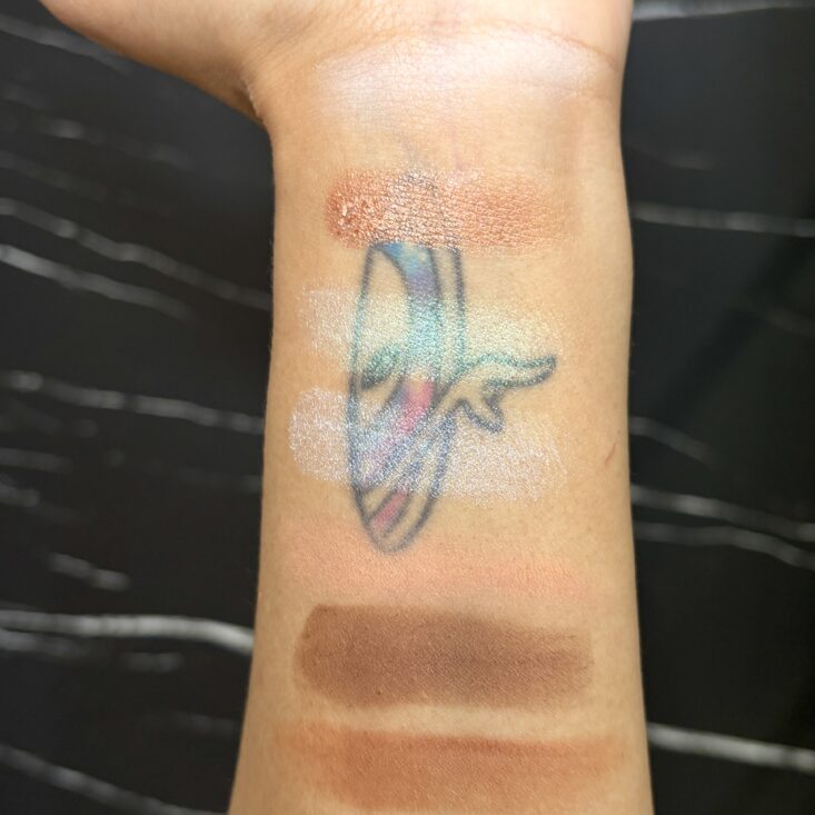 Swatches of REALHER Eyeshadow Palette for IPSY Original July 2026