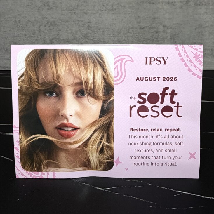 Front of Card for IPSY Original August 2026