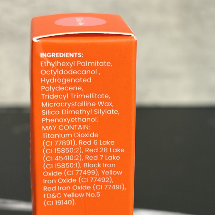 Back of Hola Neon Lip Oil for IPSY Original August 2026