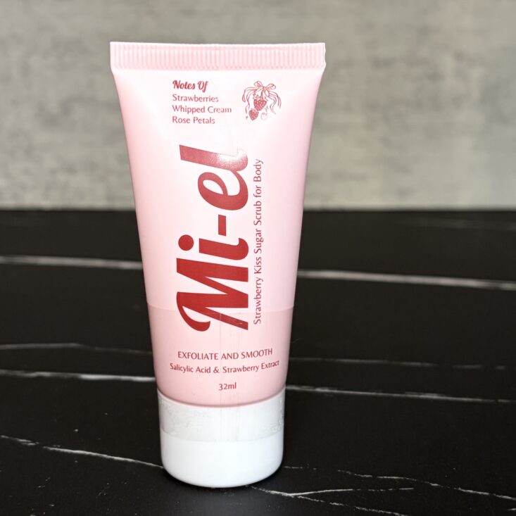 Front of Mi-el Skincare Body Scrub for IPSY Original August 2026